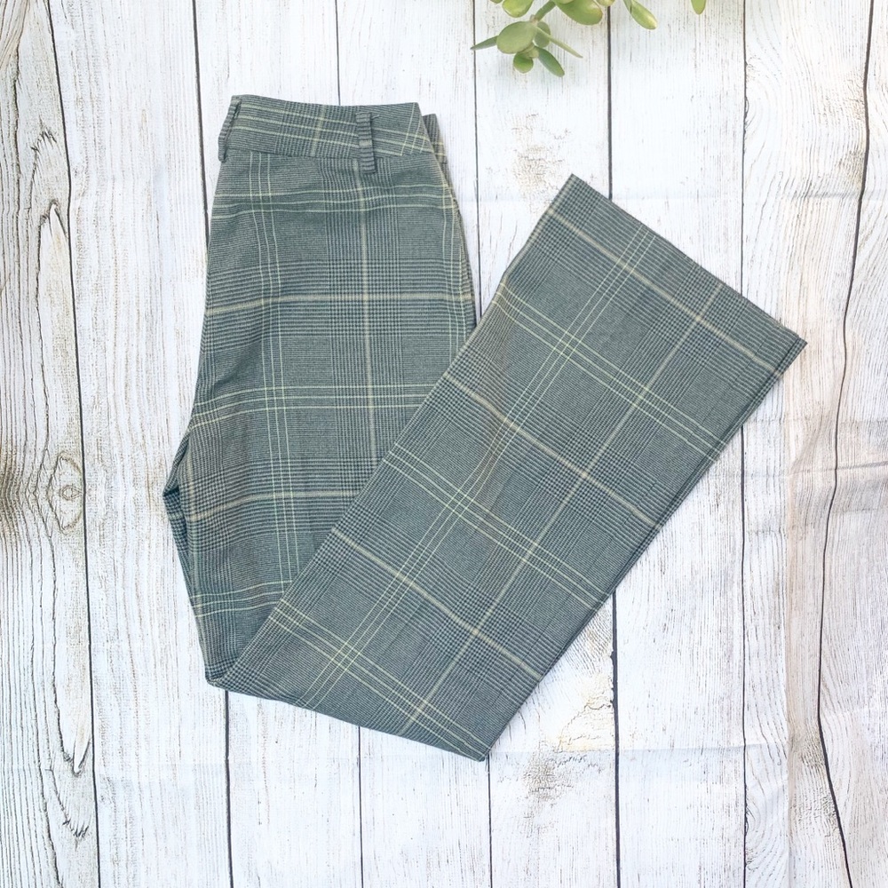 BARNEYS NEW YORK Glen Plaid Dress Trousers
